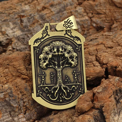 Celtic Wolf Odin Pendant World Tree Men's Necklace Jewelry Long Pendant - Tartarian Treasures & Trinkets