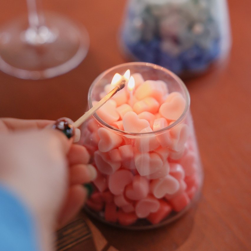 Handmade Heart Love Candles-Glass Jar Valentine's Day Gift For Him, For Her Tartarian Treasures & Trinkets