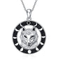 Wolf Pendant Necklace 925 Sterling Silver Moon Phase - Tartarian Treasures & Trinkets