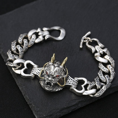 S925 Sterling Silver Men's Detailed Design Bracelet Tartarian Treasures & Trinkets