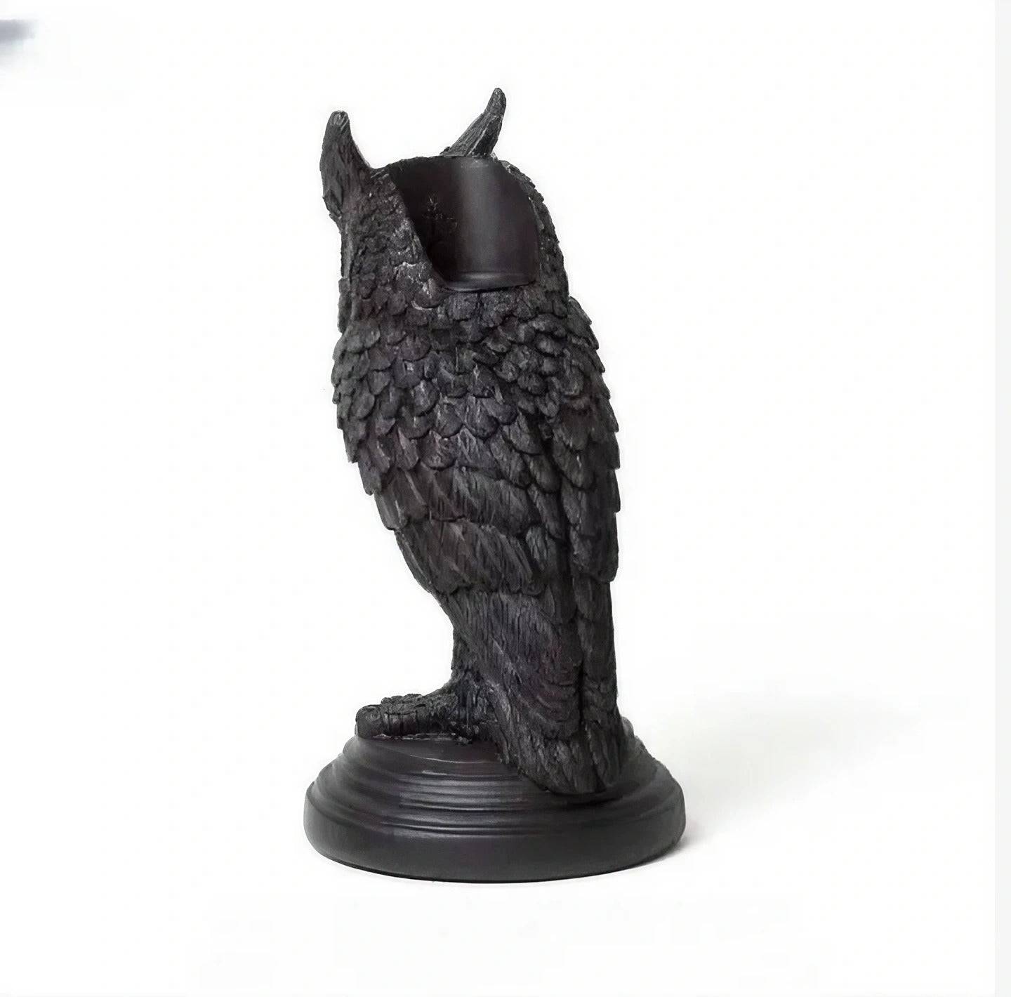 Medieval-Viking-Taper Raven-Owl Candle Holders-Home Decor Gift Ideas - Tartarian Treasures & Trinkets