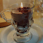 Handmade Chocolate  Fudge Candle in Ice cream  glass  - Tartarian Treasures & Trinkets 