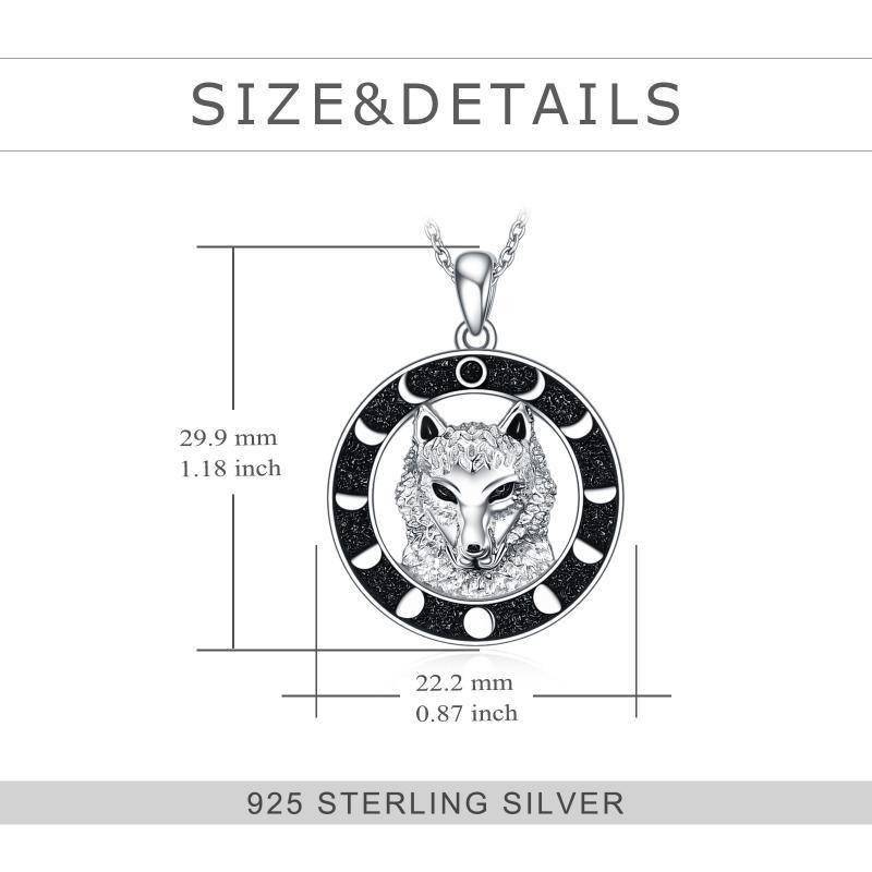 925 Sterling Silver,  photo shows dimensions 29.9mm x 22.2mm  pendant ,  Wolf in middle surrounded by the phases of the moonviking, celtic style , Comes w Sterling silver chain  , beautiful gift  , Tartarian Treasures & Trinkets sale