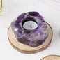 atural Stone gemstone  candle holders 5inch wide 1 inch tall , Amethyst, Tartarian Treasures & Trinkets