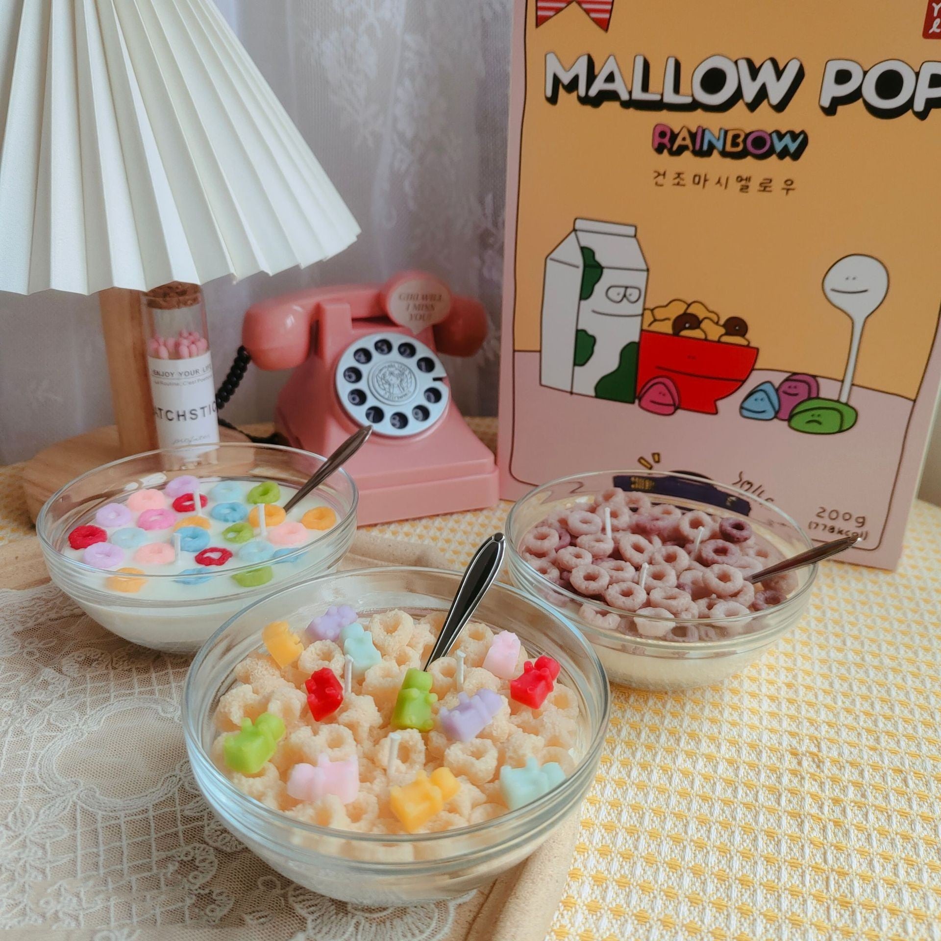 Unique Handmade  Candles  l, thank you, Novelty, realistic Food, dessert candles-cereal, fruit loops,  now avail Tartarian Treasures & Trinkets , sale