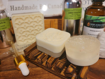 Old World Resin Soaps-Beef Tallow & Castor Oil-Sandalwood, Amber or Vanilla Absolute Resins